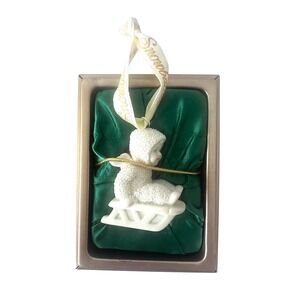 Department 56 Snowbabies Ornament "Give Me A Push" W/ Case 1988